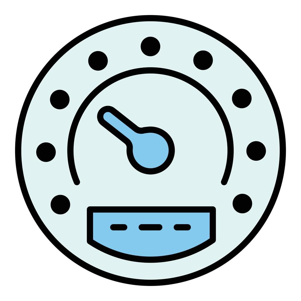 Digital speedometer icon color outline vector 15888008 Vector Art at