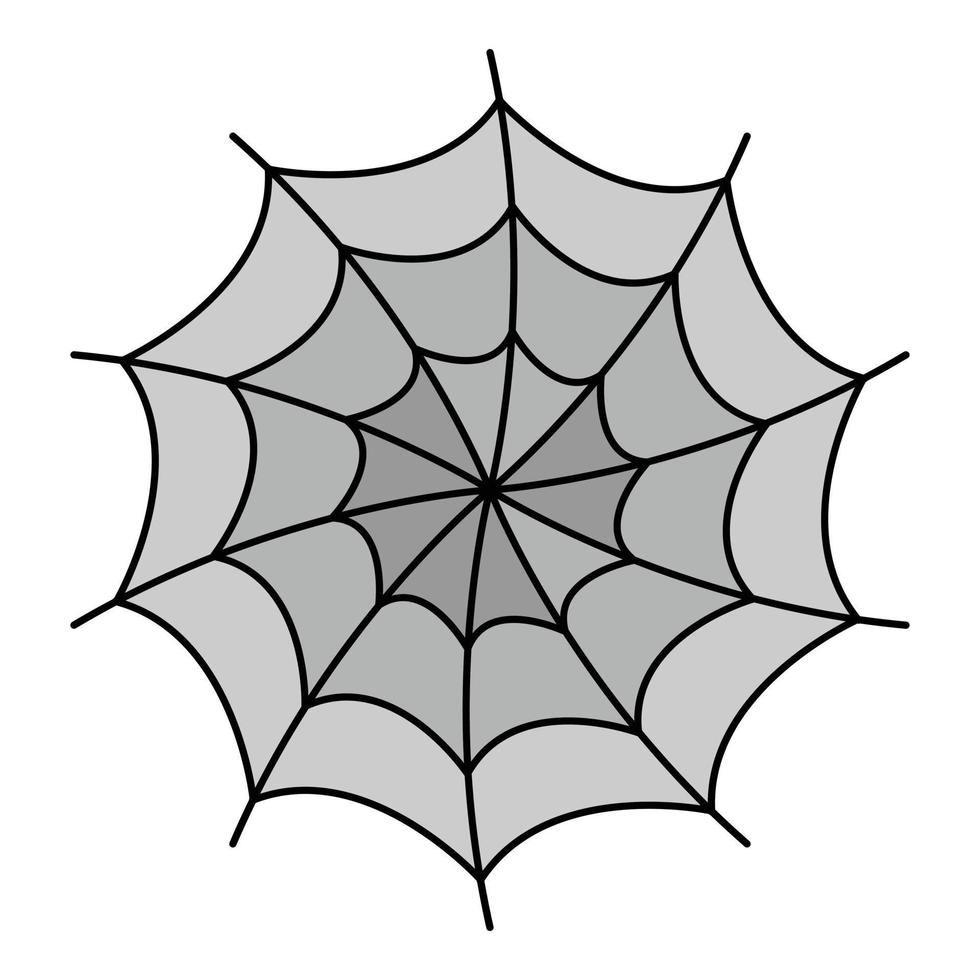 Spiral spider web icon color outline vector