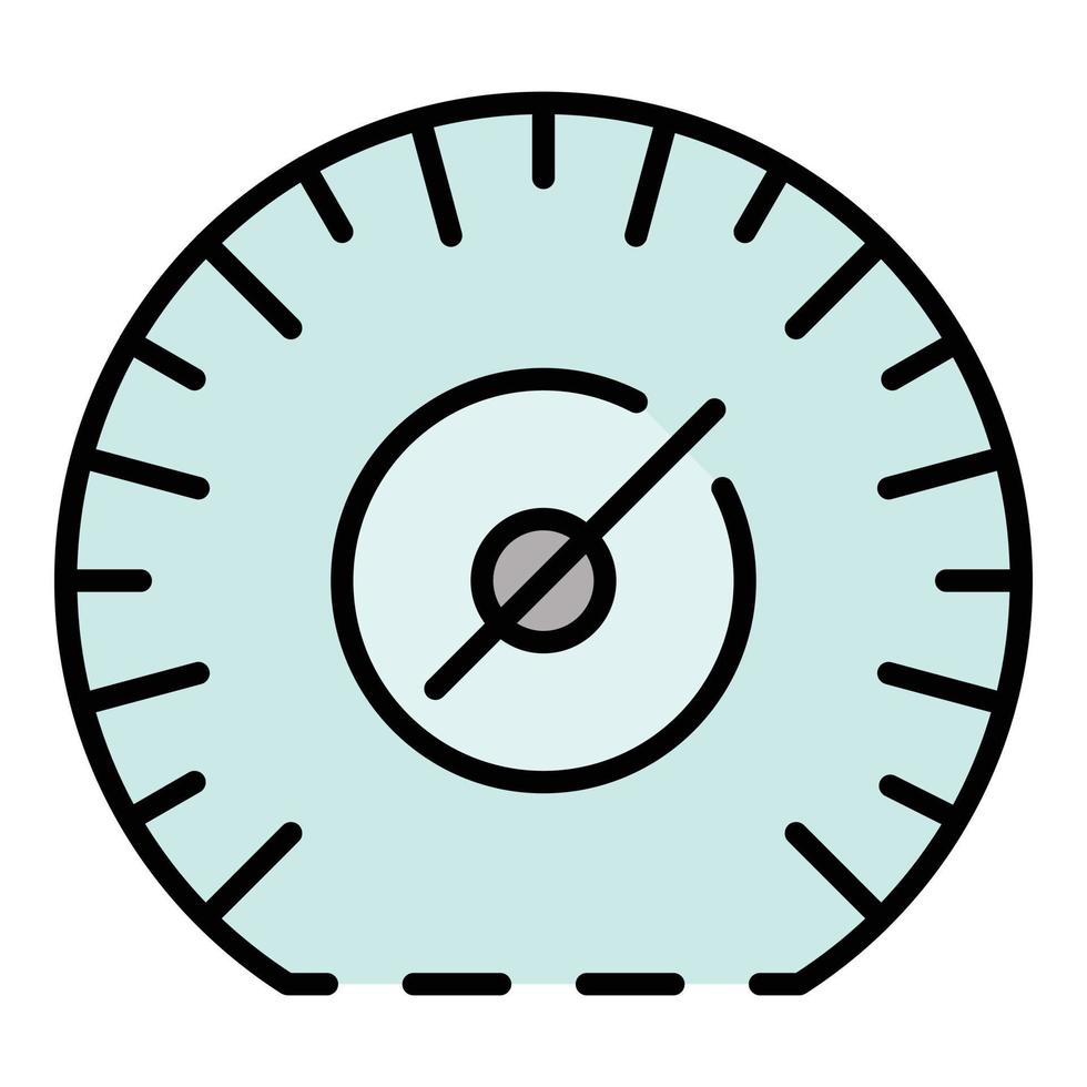 Mile per hour speedometer icon color outline vector