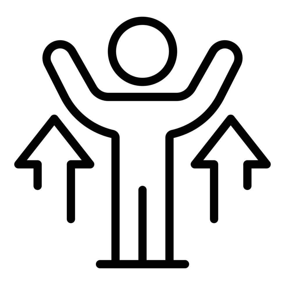 Human resources wake up icon, outline style vector