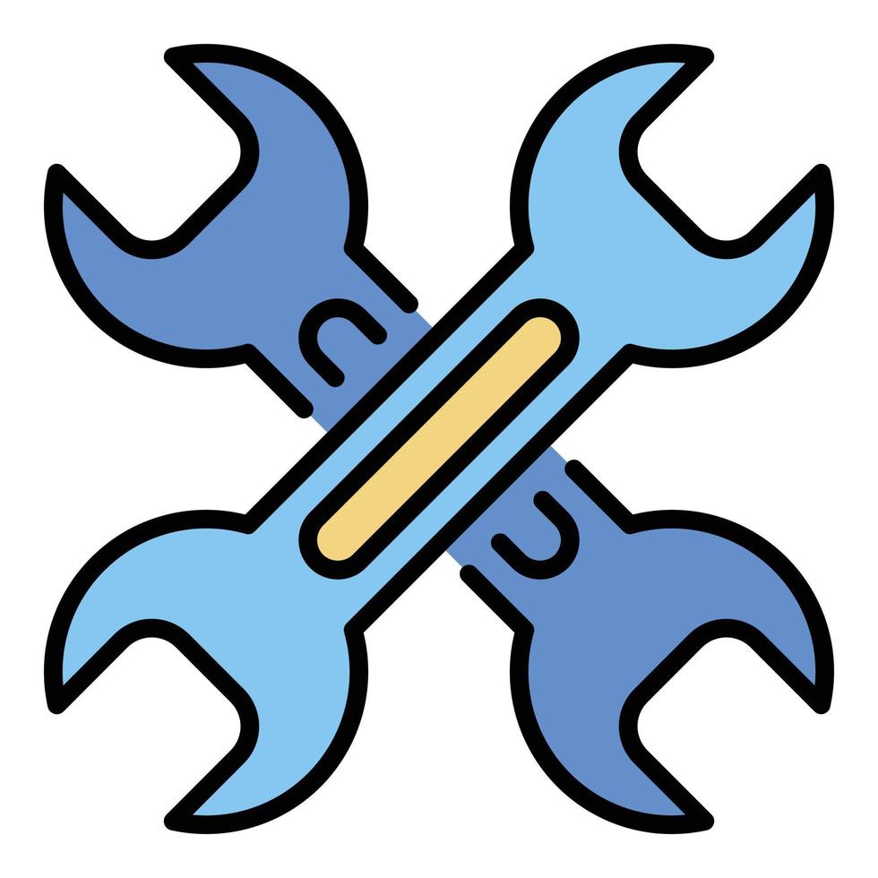 Repair key drone icon color outline vector