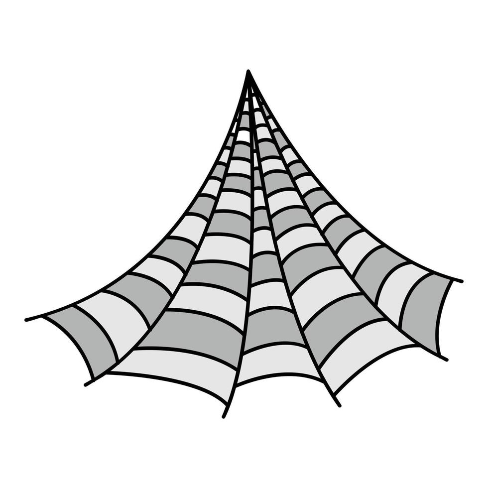 Corner spider web icon color outline vector