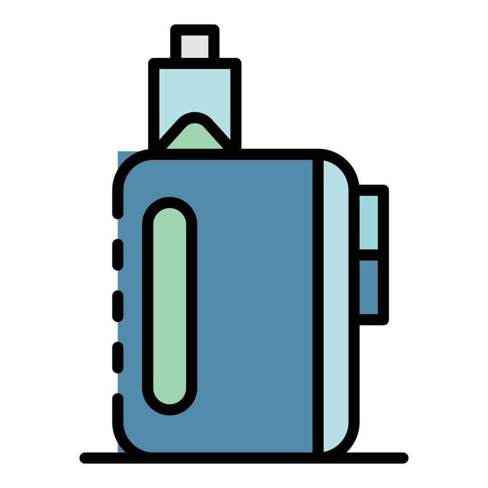Smoke vape box icon color outline vector