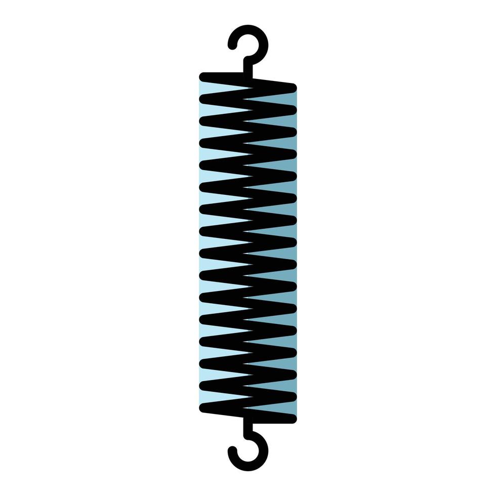 Spiral spring icon color outline vector