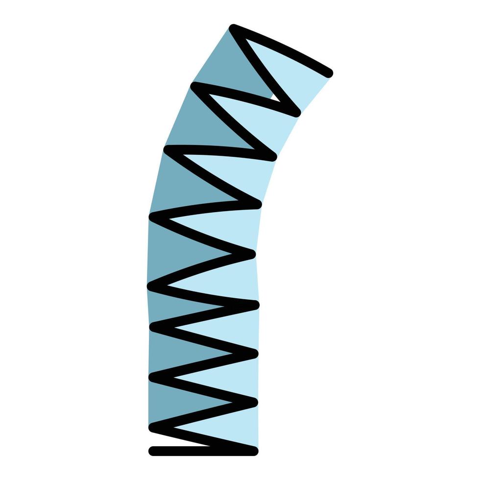 Elastic coil icon color outline vector