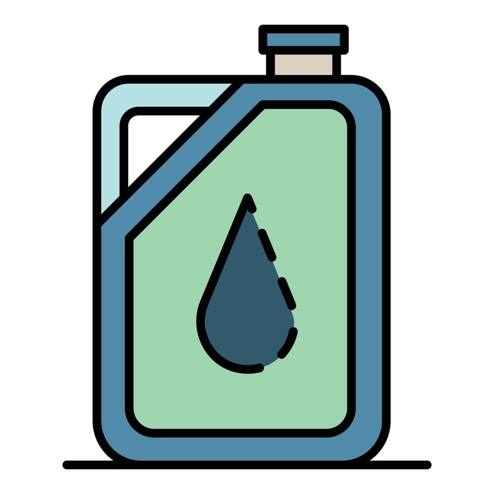 Oil canister icon color outline vector