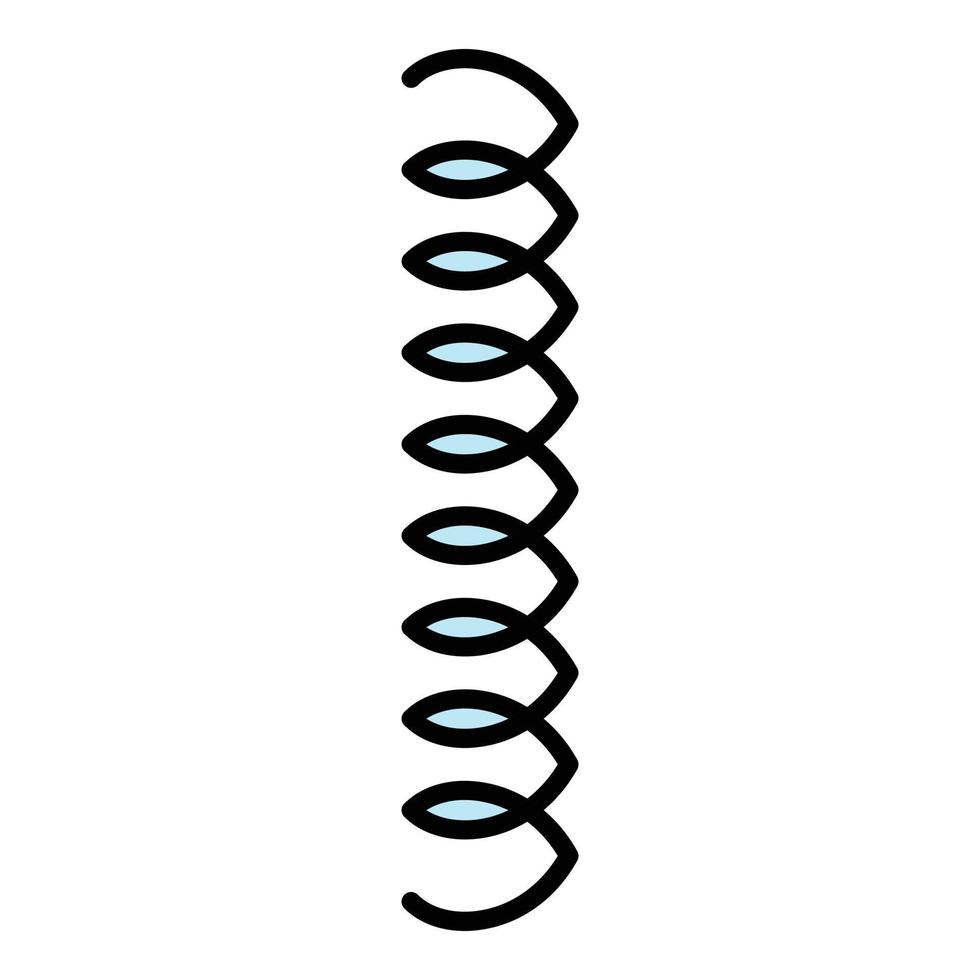 vector de contorno de color de icono de bobina de cable