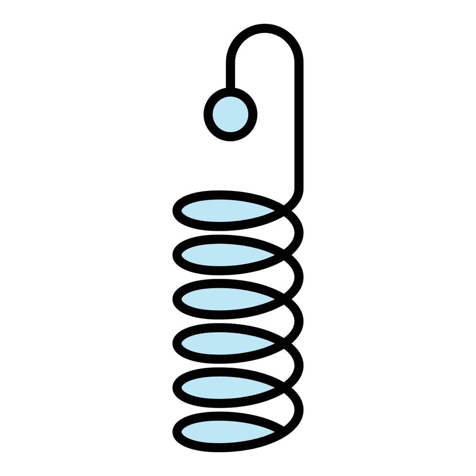 Spiral coil icon color outline vector