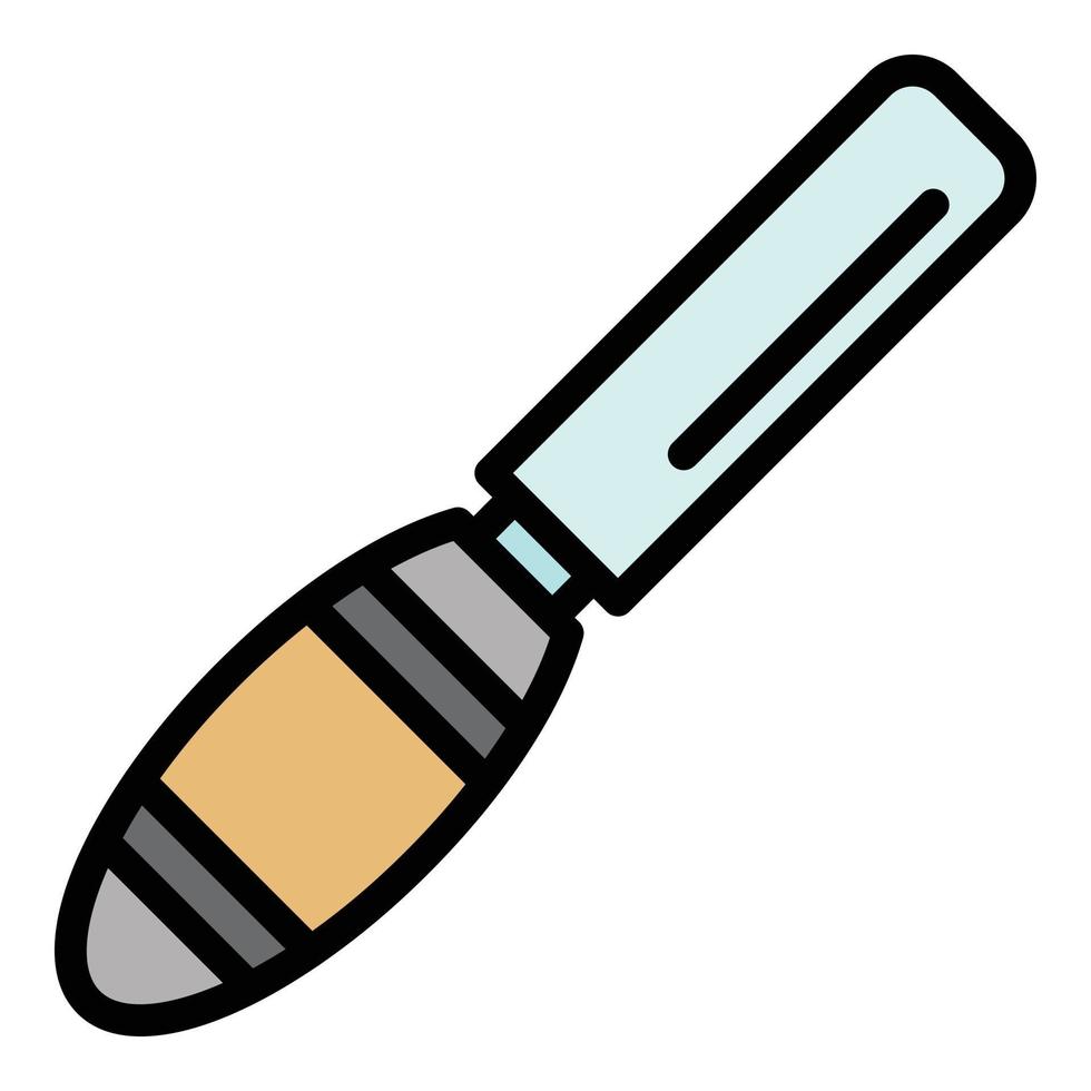 Carpentry chisel icon color outline vector