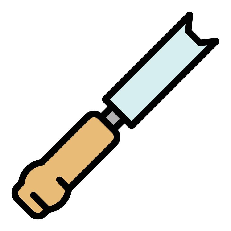 Chisel equipment icon color outline vector