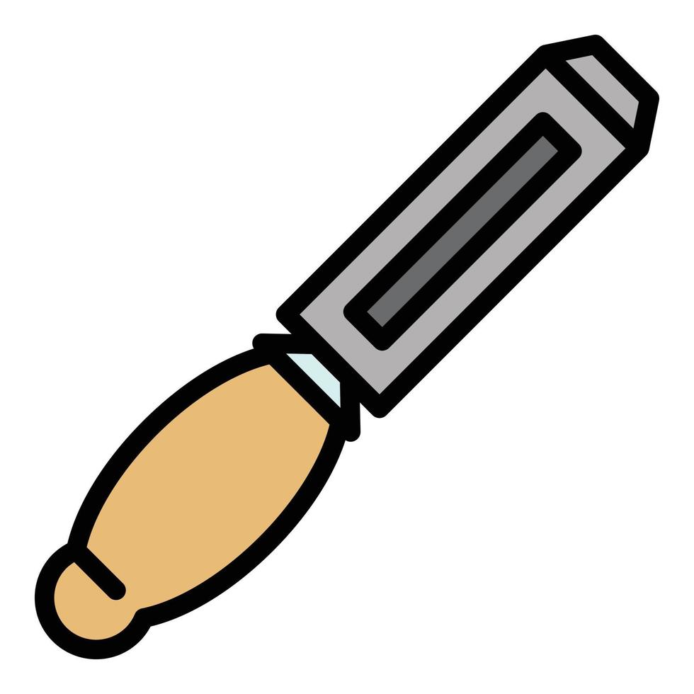 Chisel icon color outline vector