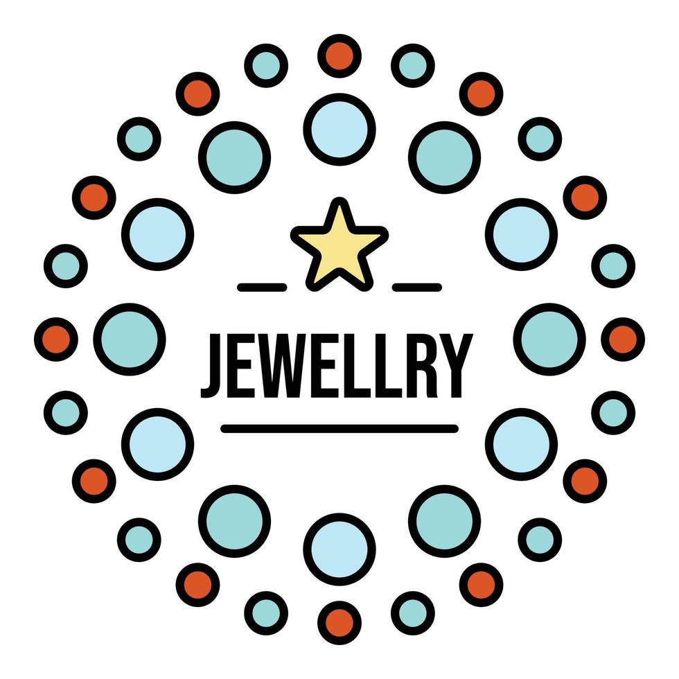 logotipo de joyería estrella, estilo de esquema vector