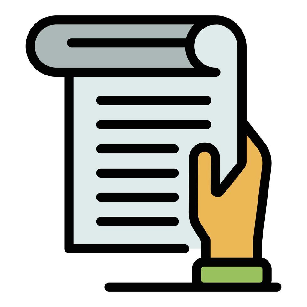 Take translator paper documents icon color outline vector