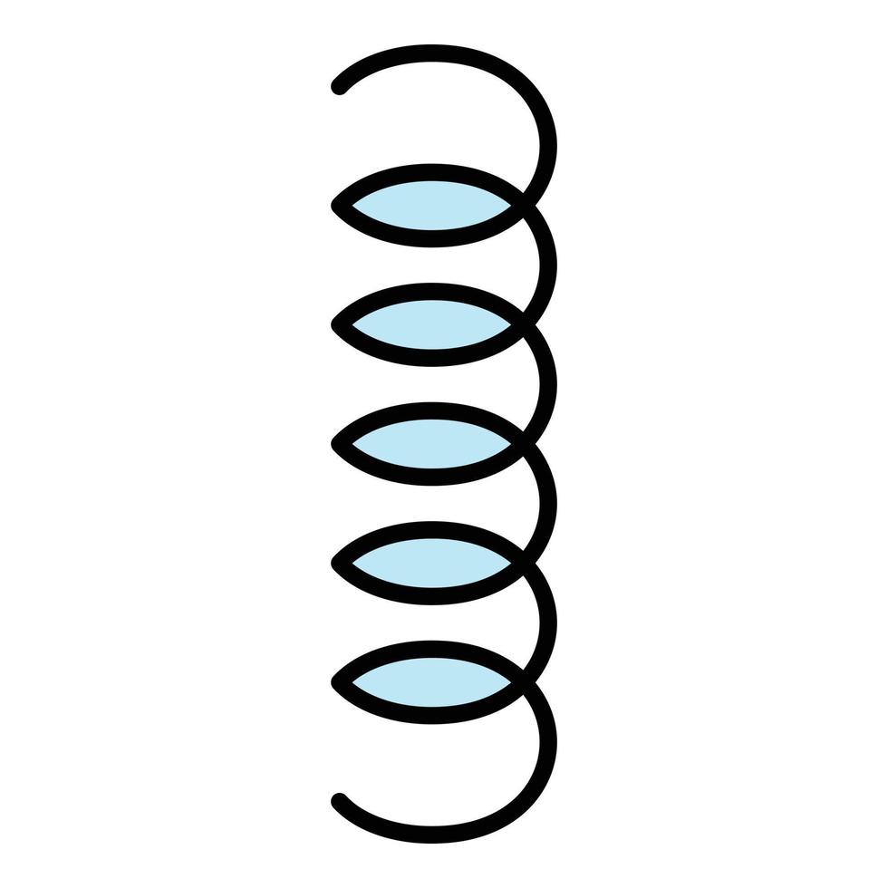 Spiral coil icon color outline vector