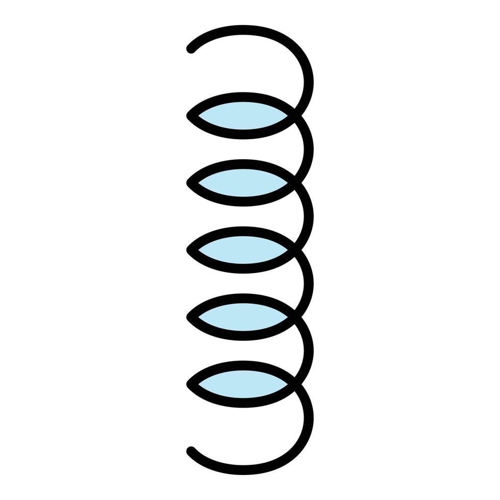 Spiral coil icon color outline vector