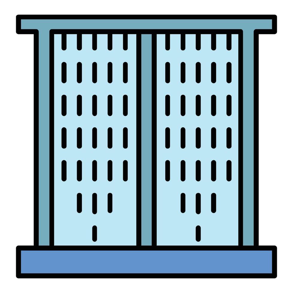 Window sunblind icon color outline vector