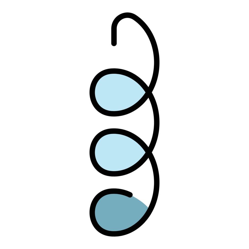 Twist coil icon color outline vector