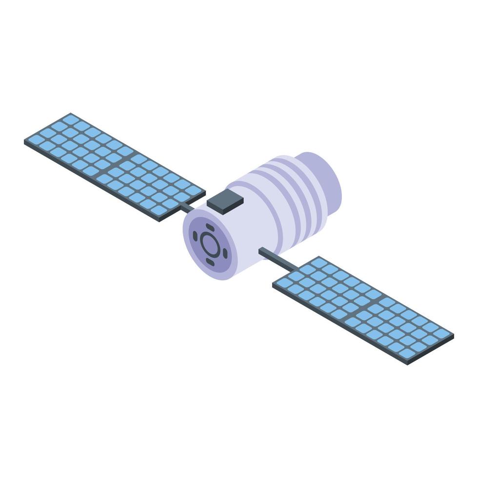 Administration space satellite icon, isometric style vector