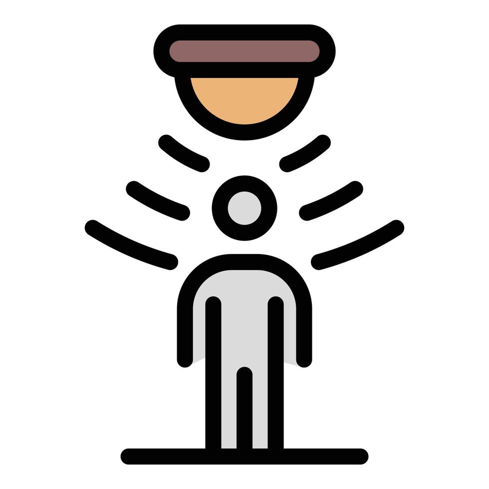 Motion sensor icon color outline vector