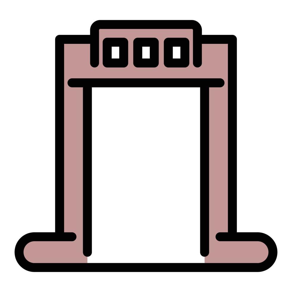 System metal detector icon color outline vector