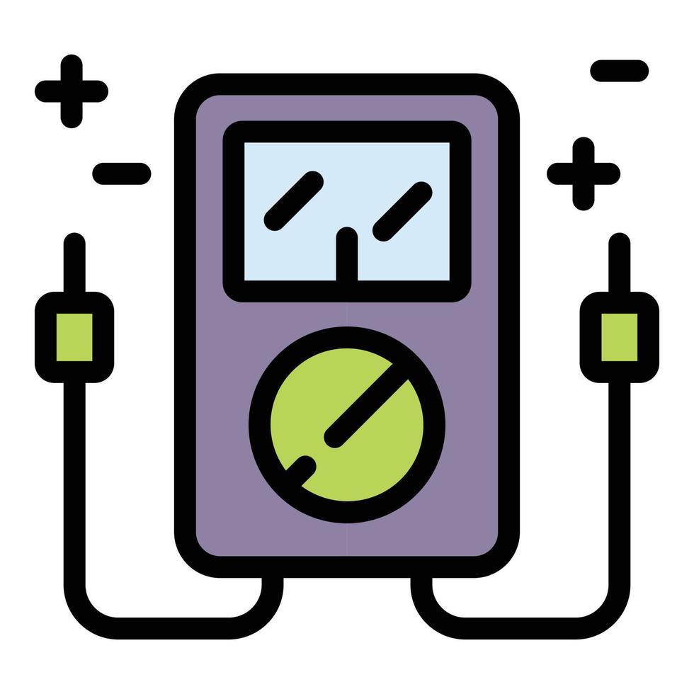 Multimeter icon color outline vector