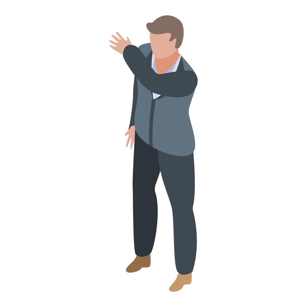 Office headhunter icon, isometric style vector