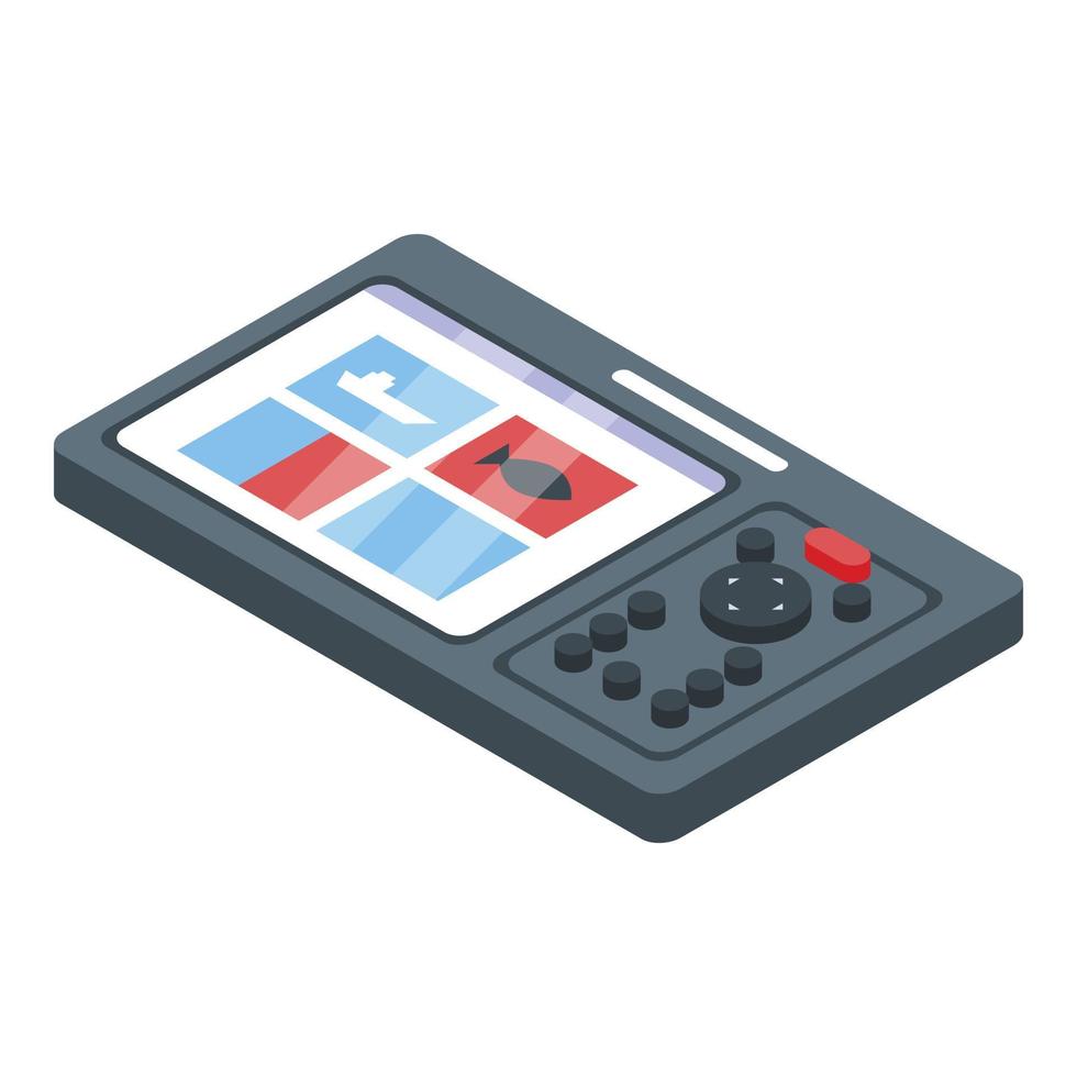 Echo sounder gadget icon, isometric style vector