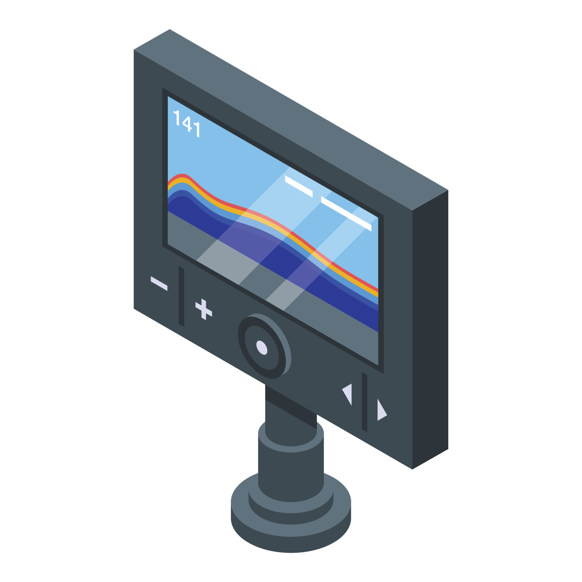Echo sounder icon, isometric style 15888477 Vector Art at Vecteezy