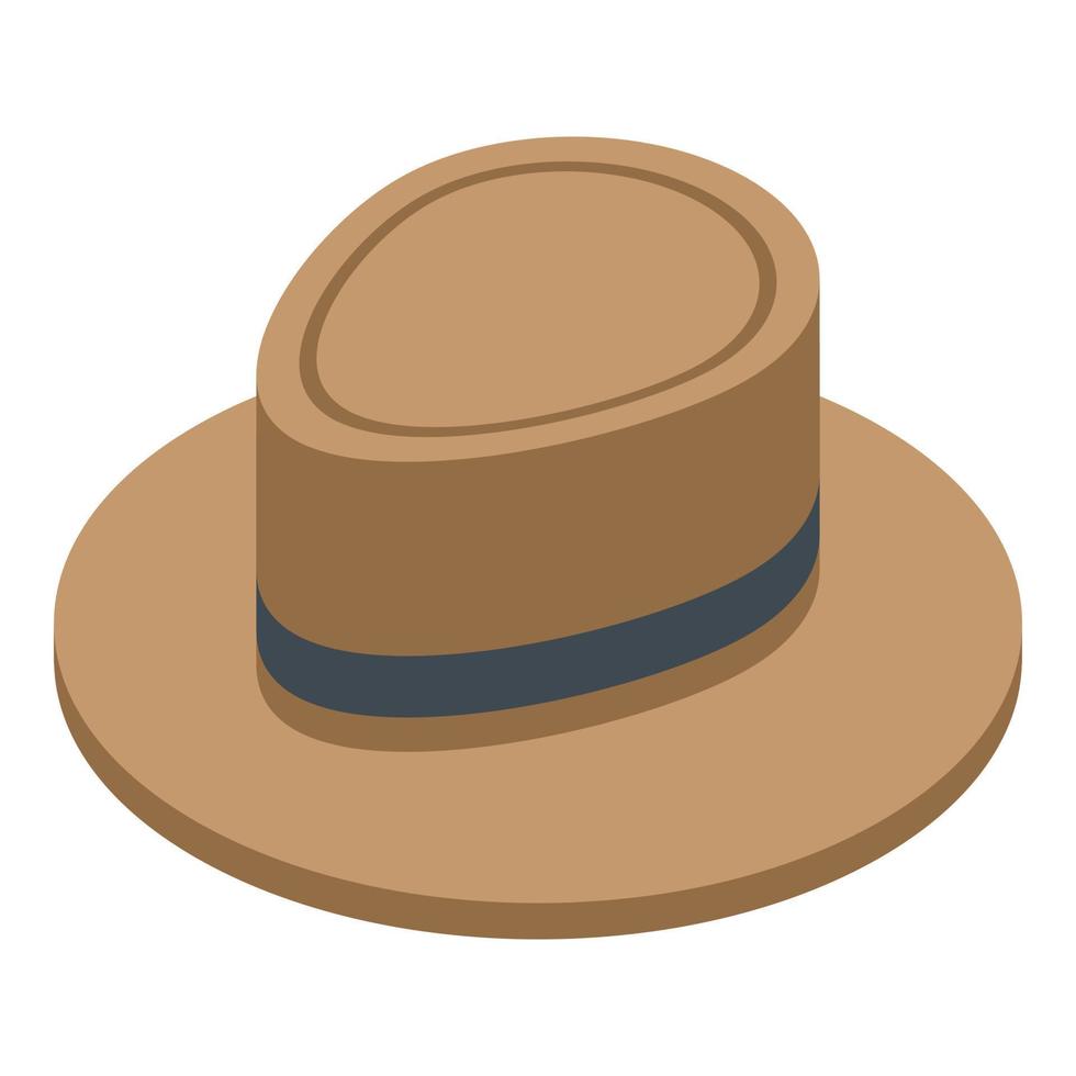 Reporter hat icon, isometric style vector