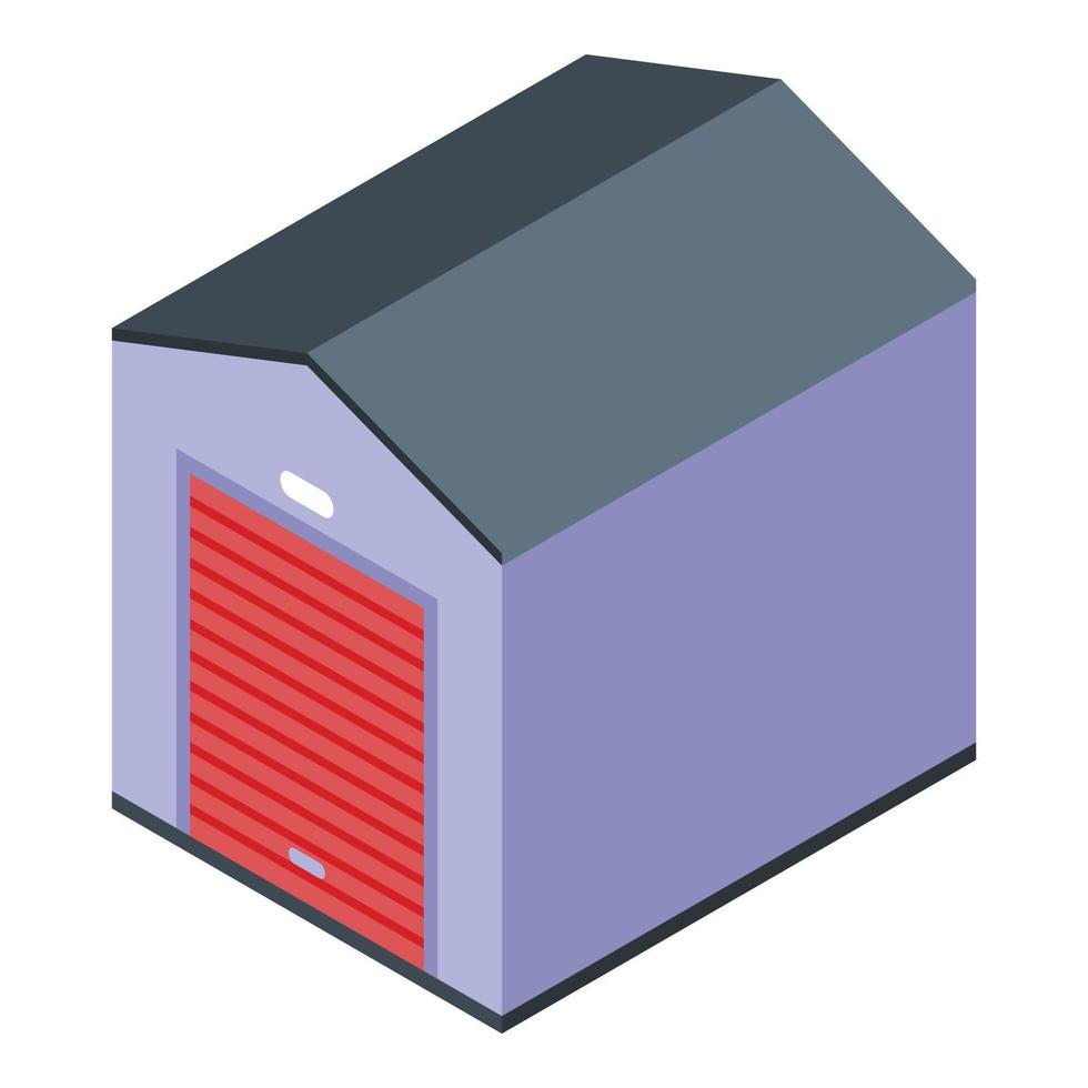 Warehouse icon, isometric style vector