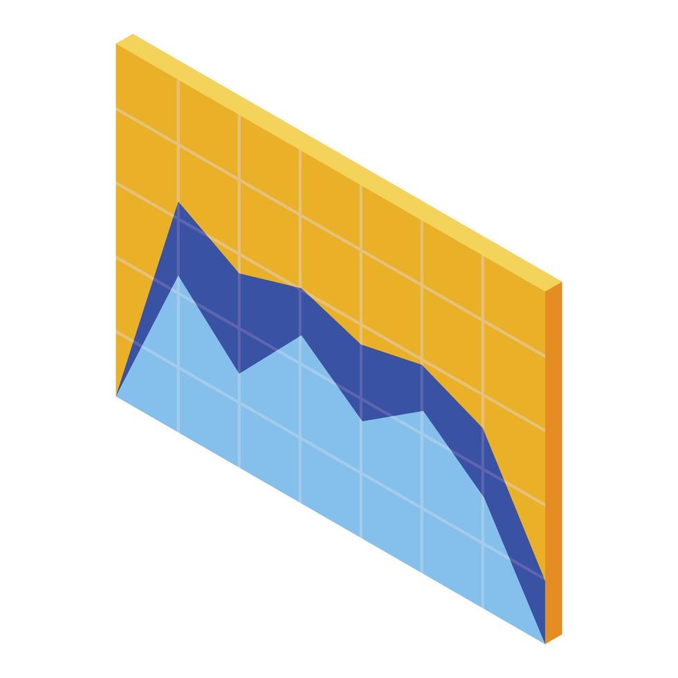 Headhunter graph chart icon, isometric style vector