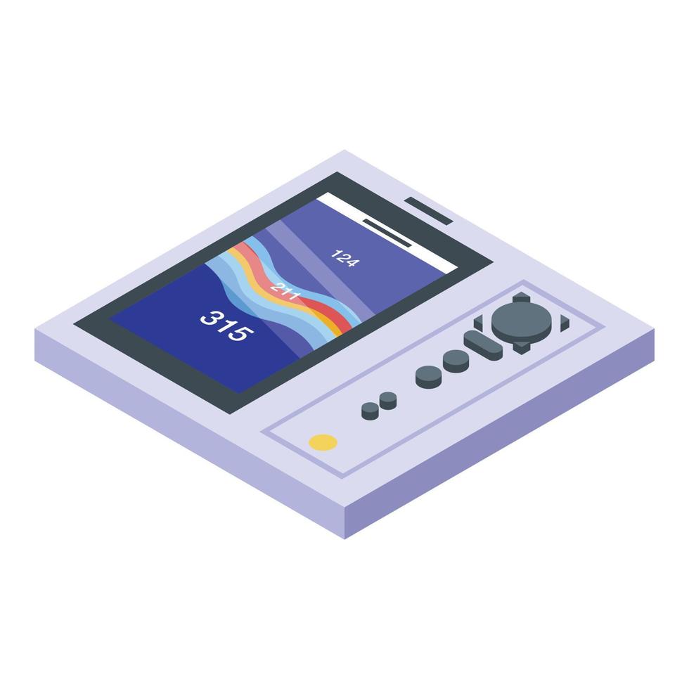 Modern echo sounder icon, isometric style vector