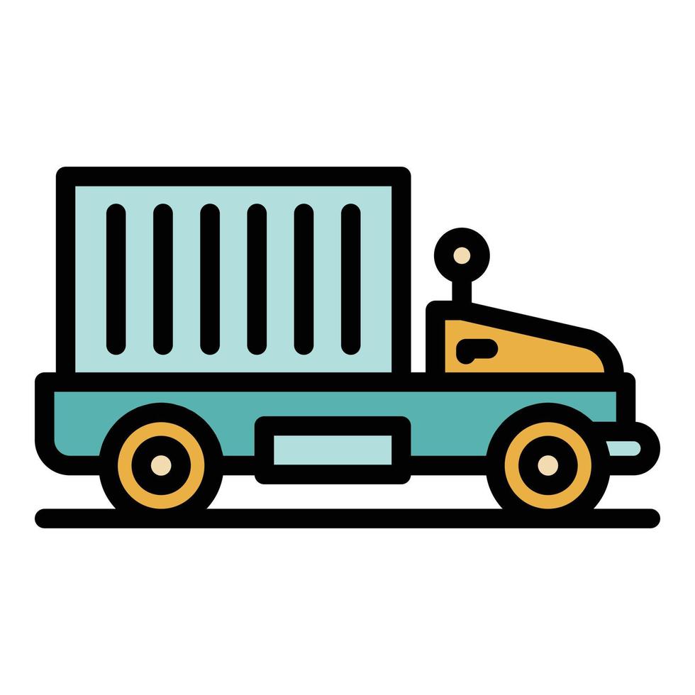 Futuristic car icon color outline vector