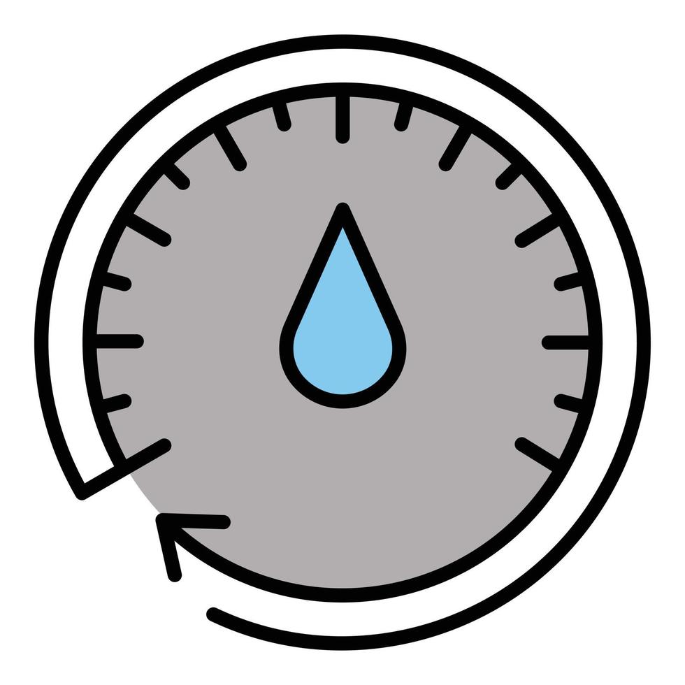 Oil meter icon color outline vector