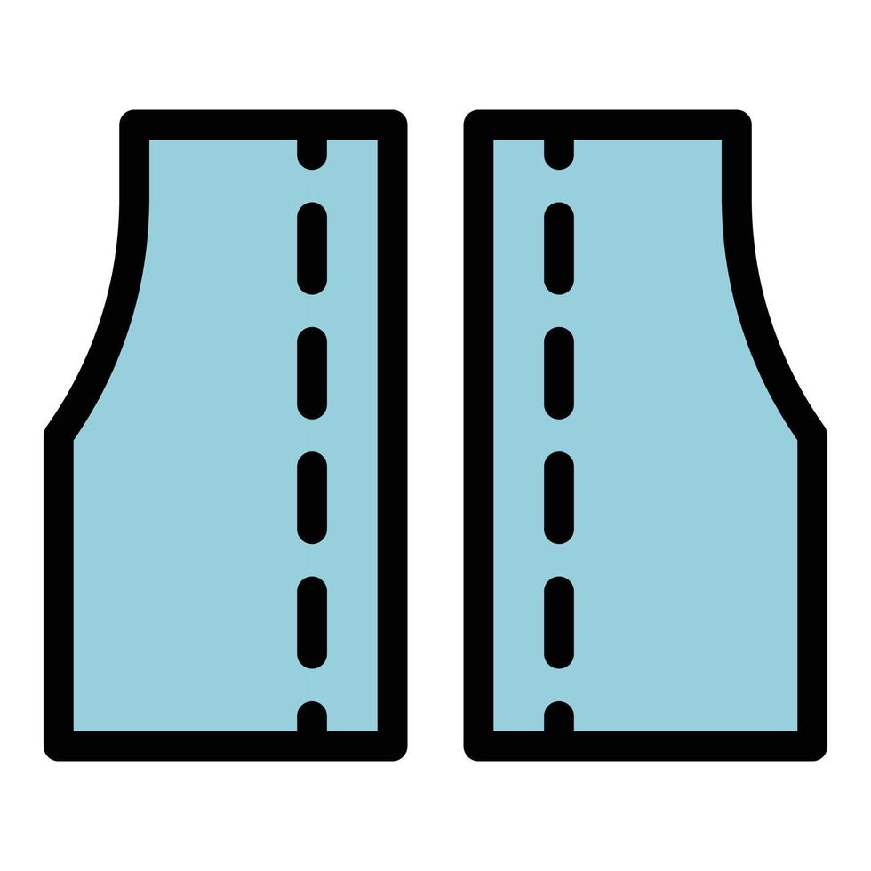 Textile parts measurement icon color outline vector