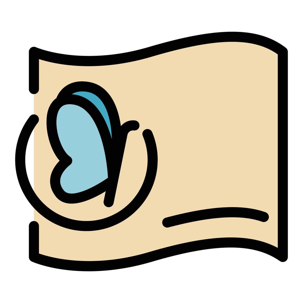 Fiber textile icon color outline vector