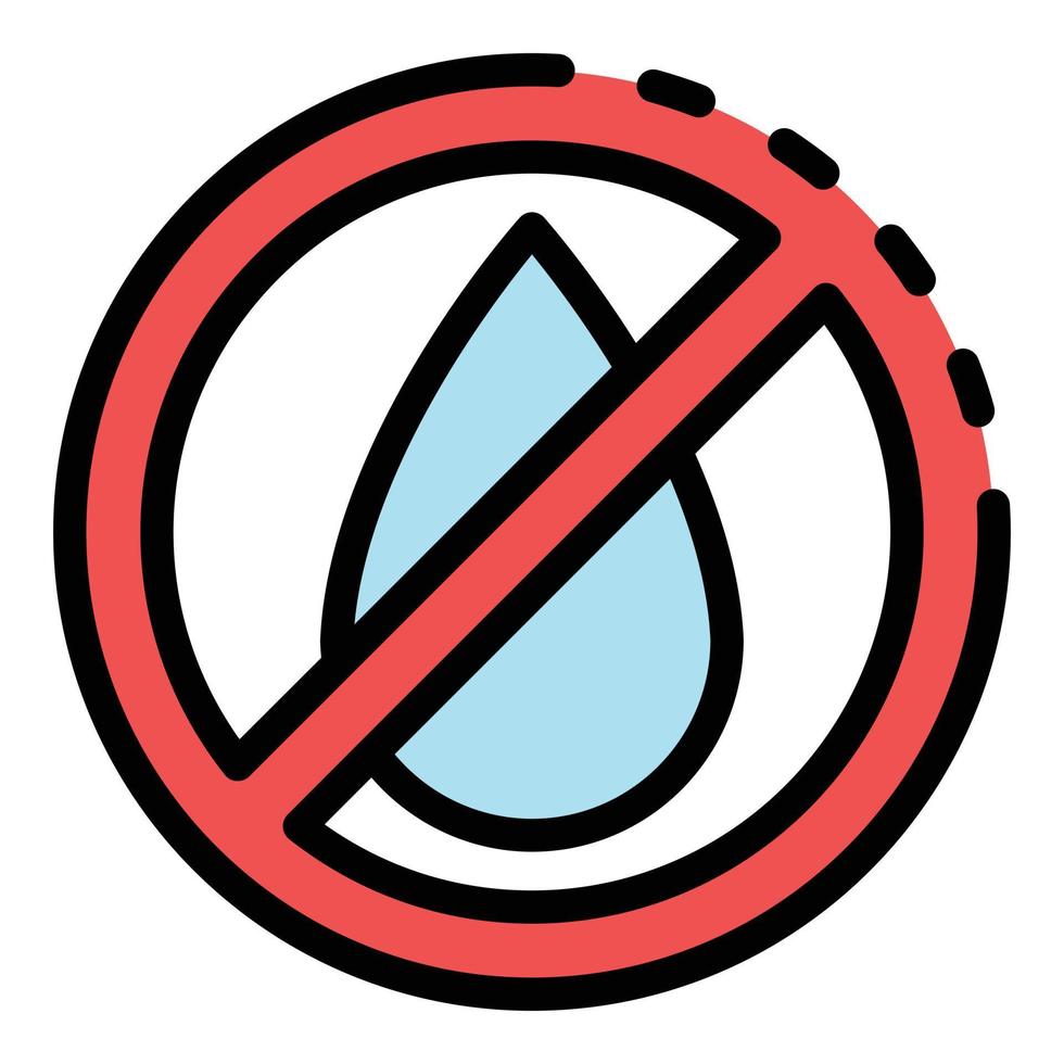 No water digestion icon color outline vector