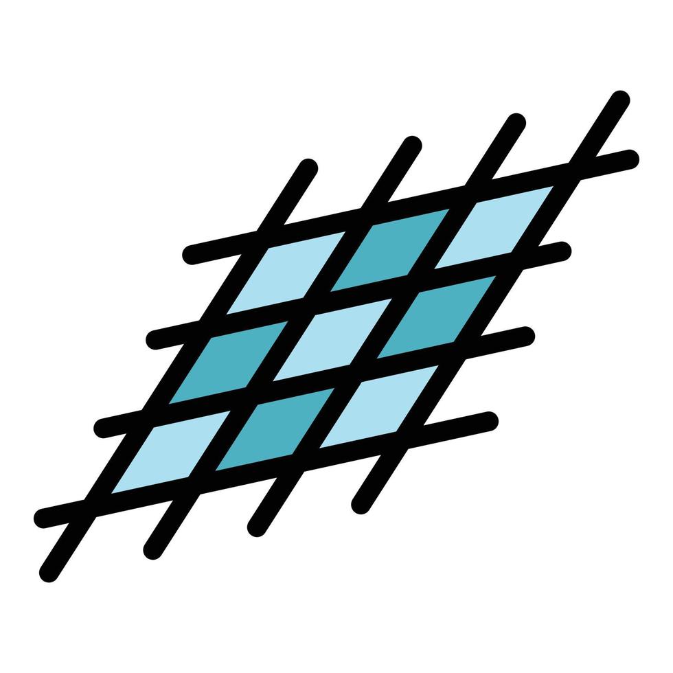 Metallurgy metal net icon color outline vector