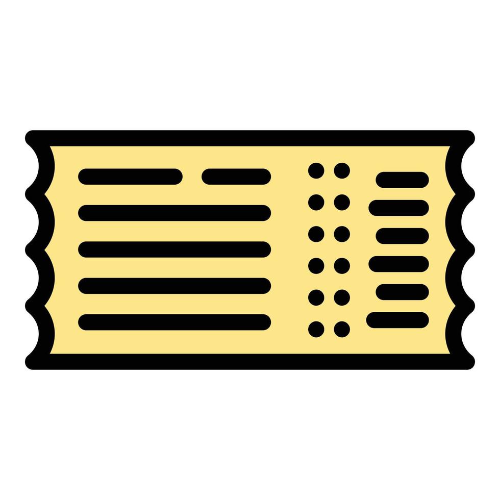 Control bus ticket icon color outline vector