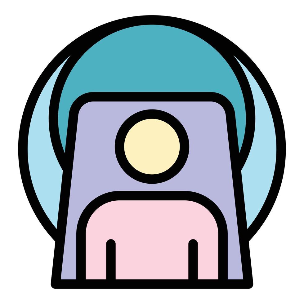 Cancer examination icon color outline vector