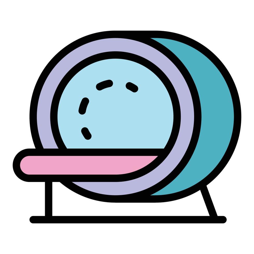 MRI scanner icon color outline vector