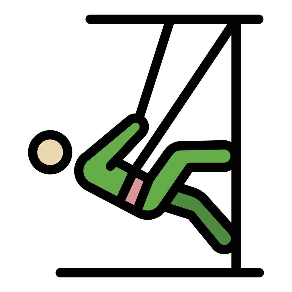 Climber in training icon color outline vector