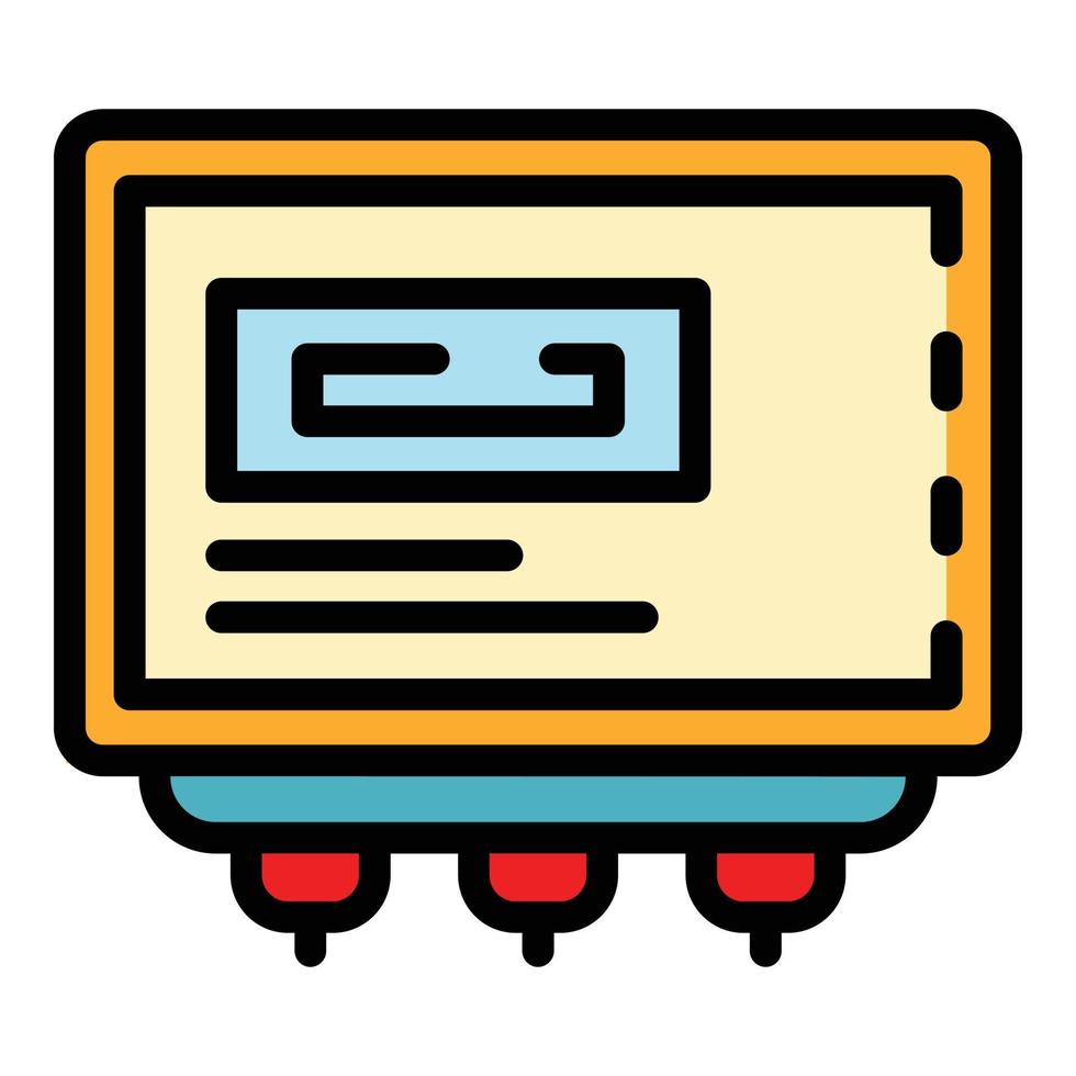 Transformer icon color outline vector
