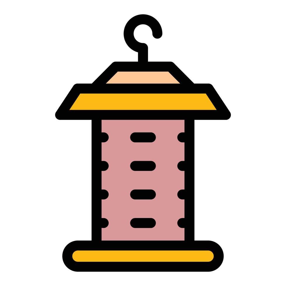 Modern bird feeder icon color outline vector