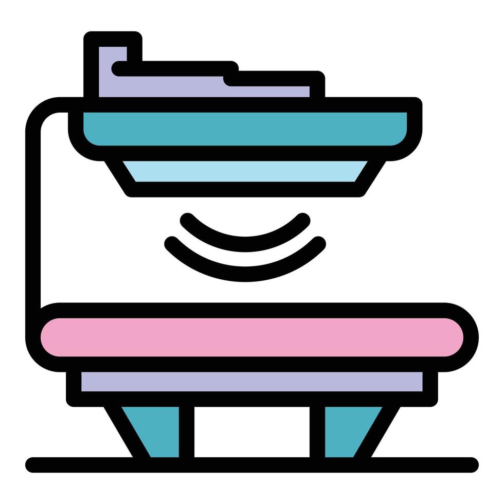 Medical X ray scanner icon color outline vector