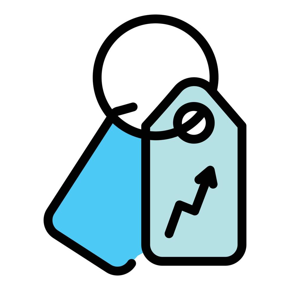 Keychain icon color outline vector