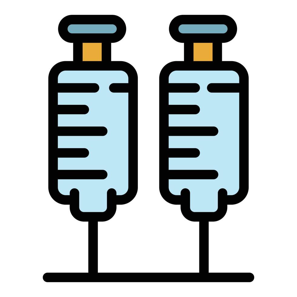 Droppers with blood icon color outline vector