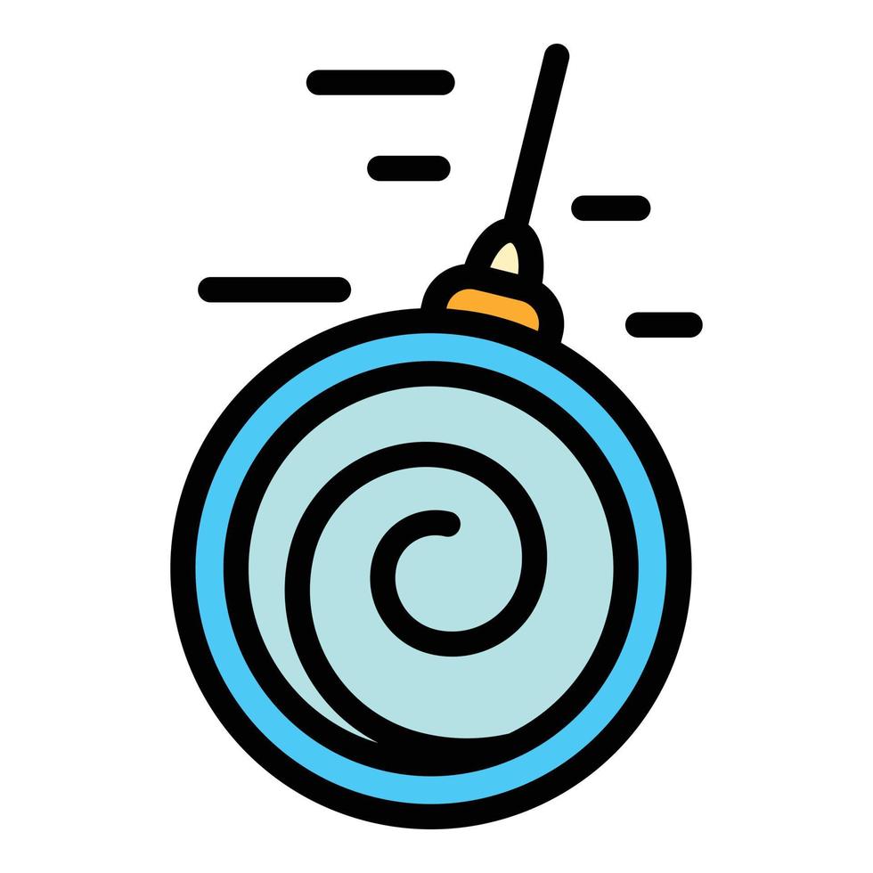 Pendulum in motion icon color outline vector