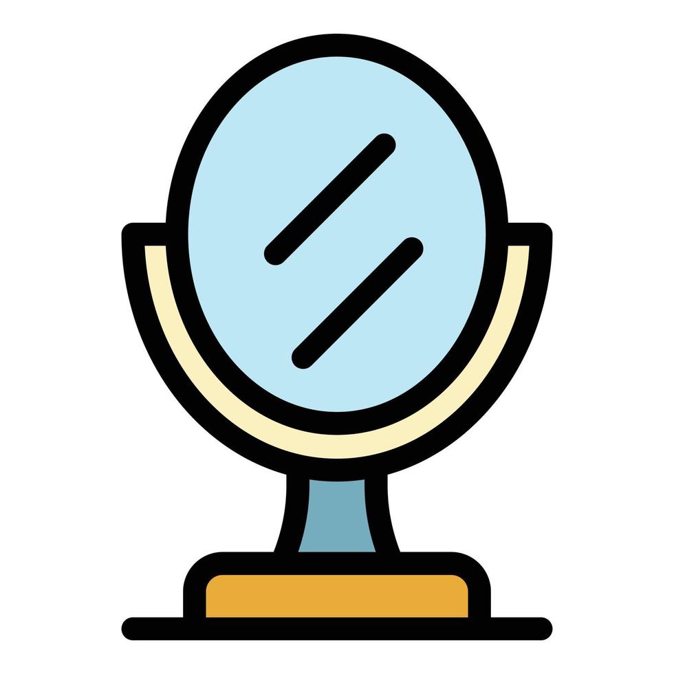 Table mirror icon color outline vector