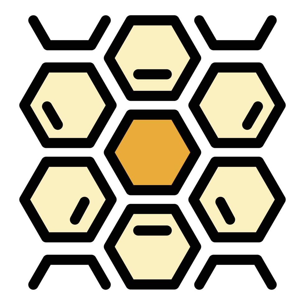 Honeycombs icon color outline vector